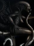  2023 alien alien_(franchise) anal anal_penetration black_body bodily_fluids breasts butt cum cum_from_pussy cum_in_pussy cum_inside female female_penetrated genital_fluids genitals hand_on_butt hi_res netherwulf nipples not_furry penetration penis_tentacles pussy solo tentacle_in_ass tentacle_penetration tentacles xenomorph 