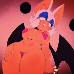  anthro bat big_breasts breasts eyeshadow female hi_res knocking makeup mammal membrane_(anatomy) membranous_wings pasties rouge_the_bat sega sinrizuki solo sonic_the_hedgehog_(series) wings 