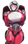  arcee armor big_breasts blush breasts ducati_(motorcycle) female hasbro headgear helmet hi_res humanoid lightsource lips machine metal robot small_waist solo surprised_expression takara_tomy thick_thighs transformers visor wide_hips 