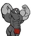  2017 abs alpha_channel alternate_species animate_inanimate balls_outline biceps big_muscles bulge bullet_bill clothed clothing flexing_bicep genital_outline grey_body humanoid humanoidized lovelierfreak male mario_bros muscular muscular_humanoid muscular_male navel nintendo pecs penis_outline portrait red_clothing red_underwear sharp_teeth simple_background solo teeth three-quarter_portrait transparent_background underwear underwear_only 