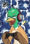  absurd_res anas anatid angry anseriform anthro avian beak bird brown_body brown_feathers controller dabbling_duck duck feathers game_controller gaming green_body green_feathers headgear headphones headset hi_res humor makariavalon male mallard playing_videogame solo 