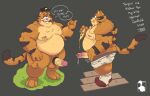  anthro chubby_anthro cigar cigar_in_mouth clothing dirty_underwear domestic_cat erection felid feline felis food footwear garfield_(series) genitals hi_res male mammal nipple_piercing nipples object_in_mouth penis piercing pizza pizza_slice samnson socks solo sony_corporation sony_pictures vic_(garfield) 