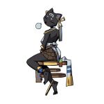  anthro domestic_cat eyes_closed felid feline felis female hi_res jewelry mammal nulia sighing sitting solo tarahe 