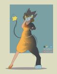  absurd_res anthro clothing domestic_cat dustyerror felid feline felis generation_4_pokemon hi_res luxray mammal nintendo pokemon pokemon_(species) skinsuit tight_clothing transformation 