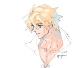  blonde_hair blue_eyes colored_skin guilty_gear ky_kiske portinari_dm sketch solo white_background white_skin 