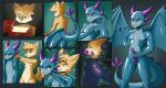  2023 anthro blue_body blue_scales booby_trap bound canid canine clothing dragon dsaprox duo encasement ether_(dragon) fox fur genitals gift goo_transformation green_eyes hi_res horn internal_anal internal_oral khloe_prower knot knot_in_mouth knotting latex living_costume living_fursuit male male/male mammal multi_genitalia multi_knot multi_tail multicolored_body multicolored_fur orange_body orange_fur penis purple_horn purple_penis questionable_consent rubber_clothing rubber_suit scales simple_background staggered_grid_layout suit_transformation suiting suiting_up tail takeover transformation transformation_sequence two_tone_body two_tone_fur wings 
