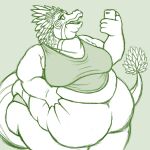 2021 ambiguous_gender anthro belly belly_grab belly_overhang big_belly digital_drawing_(artwork) digital_media_(artwork) dragon dragontzin dragontzin_(character) feathered_dragon feathers grey_background hi_res morbidly_obese morbidly_obese_ambiguous morbidly_obese_anthro obese obese_ambiguous obese_anthro overweight overweight_ambiguous overweight_anthro selfie simple_background solo weight_gain 