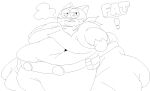  anthro atlus belly belly_overhang belly_squish belt big_belly bodily_fluids breath_cloud deep_navel domestic_cat double_chin english_text exhausted fat_rolls felid feline felis huge_thighs hyper hyper_belly hyper_hips hyper_thighs khiropt love_handles male mammal megami_tensei megami_tensei_persona moobs morbidly_obese morbidly_obese_anthro morbidly_obese_male morgana_(persona) navel obese obese_anthro obese_male overweight overweight_anthro overweight_male sega solo squish sweat text thick_arms thick_thighs 