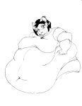  2014 animal_humanoid belly_pinch big_breasts black_and_white bottomwear breasts cat_humanoid clothing collar danellz deep_navel ear_piercing ear_ring evie felid felid_humanoid feline feline_humanoid female hair huge_belly humanoid mammal mammal_humanoid monochrome morbidly_obese morbidly_obese_female morbidly_obese_humanoid navel obese obese_female obese_humanoid open_mouth overweight overweight_female overweight_humanoid piercing ring_piercing solo topwear 