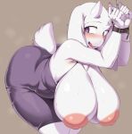  anthro bovid breasts caprine cervina7_(artist) exposed_breasts female goat hi_res mammal solo toriel undertale_(series) wrists_tied 