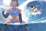  asami avatar:_the_last_airbender bikini clothing duo female female/female hi_res human korra mammal nickelodeon sea surfboard surfing swimwear the_legend_of_korra water zukululu 