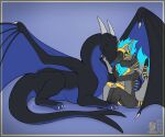  anthro cuddling dragon embrace entwined_tails feher feral firexuz_(firexuz) group group_hug group_picture hi_res hug lying machine male on_front protogen radio_(flufferderg) reptile sandy_(sandfire18) scalie sitting snake tail tail_coil trio 