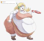  absurd_res belly big_belly big_breasts big_butt blonde_hair blush breasts butt cave_story cleavage clothed clothing curly_brace female grey_eyes gun hair hi_res huge_breasts huge_butt huge_thighs humanoid hyper hyper_belly hyper_breasts machine morbidly_obese morbidly_obese_female morbidly_obese_humanoid obese obese_female obese_humanoid open_mouth out_of_breath overweight overweight_female overweight_humanoid ranged_weapon robot robot_humanoid simple_background solo teeth text thick_thighs veryfilthything weapon white_body 