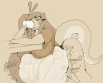  2023 absurd_res anthro clothed clothing digital_media_(artwork) eyes_closed fairyfud female female_pred fingers hair hi_res long_hair mug rose_(fairyfud) scalie simple_background text text_on_clothing vore 