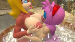  16:9 3d_(artwork) amy_rose anthro big_breasts big_butt bimbo_lips breast_play breast_suck breasts butt candy_kong cum_bathing digital_media_(artwork) donkey_kong_(series) female female/female furry lips mature_female nintendo nude sega sonic_the_hedgehog_(series) source_filmmaker sucking thick_lips widescreen 