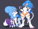  0r0ch1 anthro buster_bunny capcom darkstalkers felicia_(darkstalkers) female fifi_la_fume group hi_res lettuce_(latexia) male tiny_toon_adventures warner_brothers 