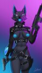  assault_rifle clothed clothing epic_games fortnite gun handgun hi_res humanoid looking_at_viewer male nude one_eye_closed pack_leader_highwire partially_clothed pistol ranged_weapon rifle solo weapon wink winking_at_viewer yonivi 