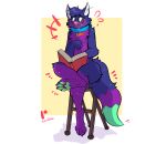  absurd_res anthro book canid canine chair eyewear fox furniture glasses hi_res long_tail mammal nerd paws ryanator sadcat16hrz sitting tail toony 
