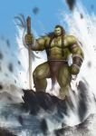  abs absurd_res blizzard_entertainment bottomwear clothing green_body green_skin hi_res humanoid loincloth male muscular muscular_humanoid muscular_male nipples orc pecs solo thrall_(warcraft) warcraft ylnzei 