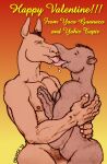 2013 anthro bodily_fluids camelid duo embrace english_text eyes_closed french_kissing genitals gradient_background guanaco hand_on_chest hi_res humanoid_hands intimate kissing male male/male mammal nipples nude palanca penis pubes saliva simple_background tapir text tongue tongue_out 