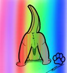  anthro anus ass_up balls butt genitals jonytheyiff male male/male mammal mustelid otter otter_penis penis rainbow raised_tail shaded shadow signed solo spread_legs spreading tail tapering_penis watermark 
