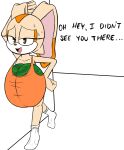  anthro bodily_fluids cream_the_rabbit fake_breasts female flirting food fruit hi_res looking_at_viewer melon plant sega solo sonic_the_hedgehog_(series) sweat unknown_artist watermelon 
