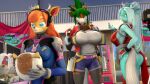  3d_(artwork) 3d_animation 4k absurd_res animated anthro antlers big_breasts blizzard_entertainment body_pillow breasts buckteeth cosplay d.va_(overwatch) daughter deer digital_media_(artwork) dongly12 fatal_fury female group hi_res horn korsica_(hi-fi_rush) mai_shiranui mammal mother mother_and_child mother_and_daughter overwatch parent parent_and_child pillow plushie revamped_anthros sibling sister sisters solo source_filmmaker tea_tree_(donglysfm) teeth thick_thighs trio 