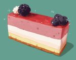  aqua_background blueberry cheesecake food food_focus fruit no_humans original raspberry shadow simple_background still_life torianco3 