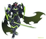  1boy absurdres animal_ears armor black_armor black_bodysuit bodysuit bujinsword_buckle cape desire_driver driver_(kamen_rider) glowing glowing_eyes highres holding holding_sword holding_weapon kamen_rider kamen_rider_geats_(series) kamen_rider_tycoon kamen_rider_tycoon_bujinsword katana ninja_buckle power_armor raccoon_ears raise_buckle red_eyes red_visor shogun sword tongzhen_ganfan weapon 