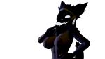  3d_(artwork) anthro aroused aroused_face big_breasts blep breasts digital_media_(artwork) female fur hand_on_hip hi_res inner_ear_fluff looking_at_viewer machine neck_tuft nipples nude presenting protogen ralphthedumbprotogen screen screen_face smile solo solo_focus source_filmmaker tail tongue tongue_out tuff tuft visor 