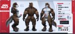  2021 abs anthro ark_wolf back_muscles balls brown_body brown_fur brown_hair canid canine canis character_name deltoids english_text fur genitals hair hi_res male mammal model_sheet nipples nude number pecs penis solo takahirosi text white_body white_fur wolf 