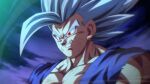  1boy commentary_request dirty dragon_ball dragon_ball_super dragon_ball_super_super_hero evil_grin evil_smile gohan_beast grey_hair grin male_focus muscular muscular_male portrait red_eyes rom_(20) smile solo son_gohan spiked_hair 