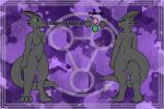  3_toes anthro feet female front_view genitals goodra_(pooky) green_eyes grey_body hi_res horn kobold model_sheet pussy rear_view solo toes triti_(artist) 