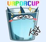  2023 ambiguous_gender blush blush_stickers container cup digital_media_(artwork) eeveelution english_text generation_1_pokemon glass glass_container glass_cup hi_res in_container in_cup knoxisnotdead liquid looking_at_viewer nintendo owo pokemon pokemon_(species) signature solo text vaporeon water 