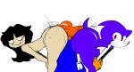  anthro bent_over big_butt black_eyes black_hair blue_cape butt canid canine cape clothing creepypasta eulipotyphlan eyelashes face_on_butt fan_character female flat_chested fox freckles freckles_on_butt fur gloves group hair handwear head_tuft hedgehog huge_butt human luther_(needlemouse) male mammal miles_prower needlem0use_(analogue_horror) orange_body orange_clothing orange_fur orange_gloves orange_handwear pink_eyes purple_body purple_fur sarah_(needlemouse) sega side_view simple_background smile sonic.exe_(creepypasta) sonic_the_hedgehog sonic_the_hedgehog_(series) tan_body tan_skin thick_thighs trio tuft unknown_artist white_background white_body white_fur wide_hips 