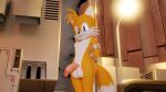  3d_(artwork) angry anthro balls bdsm bondage bound canid canine digital_media_(artwork) fox genitals hi_res looking_at_viewer male mammal miles_prower nude penis sega solo sonic_the_hedgehog_(series) tied_to_pole twintails3d 