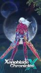  1girl 2020 aegis_sword_(xenoblade) alvein23 artist_name boots commentary core_crystal_(xenoblade) crossover dark-skinned_female dark_skin deviantart elma_(xenoblade_x) english_commentary full_moon glowing high_heel_boots high_heels highres holding holding_sword holding_weapon logo long_hair looking_at_viewer looking_back monado moon sword watermark weapon white_hair xenoblade_chronicles_(series) xenoblade_chronicles_1 xenoblade_chronicles_2 xenoblade_chronicles_x 