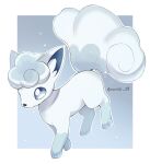  alolan_vulpix blue_eyes border full_body grey_fur highres iwasi_29 no_humans outline outside_border pokemon pokemon_(creature) pokemon_(game) pokemon_sm twitter_username white_border 