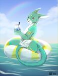  absurd_res alcohol anthro beverage cocktail dina_zavrik_grr hi_res inflatable inner_tube lombax looking_at_viewer male mammal omich_(v1d2p3d) ratchet_and_clank sea solo sony_corporation sony_interactive_entertainment sunny water 
