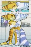  balls blue_eyes bodily_fluids breasts duo eyes_closed female french_kissing fur genitals green_eyes hi_res holding_butt holding_penis kiss_on_lips kissing lombax looking_pleasured male male/female mammal nowykowski7 nude passionate penis ratchet ratchet_and_clank rivet_(ratchet_and_clank) robotic_arm romantic romantic_ambiance romantic_couple romantic_sex saliva saliva_string sex shampoo shower shower_room shower_sex smile soap sony_corporation sony_interactive_entertainment tongue water white_body white_fur yellow_body yellow_fur 