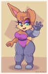  anthro archie_comics big_breasts breasts bunnie_rabbot choker cleavage clothed clothing cybernetic_arm cybernetic_leg cybernetic_limb cybernetics cyborg female gesture half-closed_eyes hi_res jewelry lagomorph leotard leporid looking_at_viewer machine mammal narrowed_eyes necklace rabbit scut_tail sega short_tail simple_background smile smiling_at_viewer solo sonic_the_hedgehog_(archie) sonic_the_hedgehog_(comics) sonic_the_hedgehog_(series) tail thick_thighs thisnameistaken waving waving_at_viewer whiskers wide_hips 