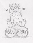  2023 balls big_balls big_penis blep circumcised deez_nuts derp_eyes english_text federalchemical1728 feral flaccid fluffy_pony fluffy_pony_(species) full-length_portrait fur genitals graphite_(artwork) greyscale hooves huge_balls huge_penis humanoid_genitalia humanoid_penis humor hyper hyper_balls hyper_genitalia low_res male mammal mane monochrome pencil_(artwork) penis portrait pubes simple_background sitting_on_balls sitting_on_own_balls sketch smile solo text text_on_body tongue tongue_out traditional_media_(artwork) underhoof unguligrade vein veiny_penis white_background 