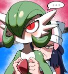  ... black_hair blush commentary_request dawn_(pokemon) doodle_shark fig_sign frown gardevoir grey_eyes hat korean_commentary pokemon pokemon_(creature) pokemon_dppt red_eyes sexually_suggestive shaded_face spoken_ellipsis 