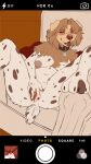  2022 anthro areola armchair biped blush breasts brown_areola brown_body brown_eyebrows brown_eyes brown_fur brown_hair brown_nipples brown_spots brown_tongue camera_view canid canine canis chair clitoris detailed_background digital_media_(artwork) domestic_dog eyebrows female fur furniture genitals hair hi_res hindpaw mammal markings navel nipples one_eye_closed open_mouth open_smile paws pink_clitoris pink_pussy presenting presenting_pussy pussy sapphicspots scut_tail short_tail sitting smile solo spots spotted_body spotted_fur spotted_markings spotted_tail spread_legs spreading tail tail_markings teeth tongue 