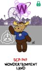  2022 anthro antlers artist_name biped black_text bottomless brown_body brown_fur clothed clothing colored dated deer digital_drawing_(artwork) digital_media_(artwork) english_text featureless_hands fur gesture green_lock_symbol hi_res horn living_costume lock_symbol logo male mammal marty_the_moose_(scp-949-1) moose new_world_deer partially_clothed red_text scp-949 scp-949-1 scp_foundation shirt shirt_only signature simple_background smile solo standing tail text topwear topwear_only unguligrade unguligrade_anthro waving waving_at_viewer white_background zal-cryptid 