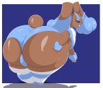  absurd_res anthro big_butt big_ears big_tail bloocherrypie blue_body blue_clothing blue_fur brown_body bulge butt clothing crop_top ethan_(reathe) fan_character fur generation_4_pokemon girly hand_on_butt hi_res huge_butt legwear licking licking_lips looking_at_viewer looking_back lopunny male nintendo panties pattern_clothing pokemon pokemon_(species) presenting presenting_hindquarters shirt slutty_face smug solo stockings striped_clothing stripes tail thick_thighs tongue tongue_out topwear underwear white_clothing 