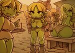  big_butt breasts butt clothed clothing female genitals goblin green_body green_skin hi_res humanoid noise_(artist) pussy 