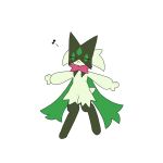  1:1 2023 2d_animation 3_fingers ambiguous_gender animated anthro biped black_body black_fur black_legs closed_smile daww digital_media_(artwork) eyes_closed facial_tuft felid fingers flat_colors frame_by_frame fur generation_9_pokemon green_body green_fur handpaw happy hindpaw leg_tuft loop mammal meowscarada mouth_closed multicolored_body multicolored_fur musical_note nintendo nude paws pokemon pokemon_(species) short_playtime simple_background smile solo tail tontaro tuft walking white_background 