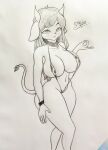  anthro big_breasts bovid bovine breasts cattle clothing collar female fibbelous hi_res horn invalid_tag looking_at_viewer male male/female mammal solo swimwear wristband 