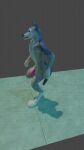  3d_(artwork) 3d_animation animated anthro balls canid canine canis digital_media_(artwork) erection fur genitals male mammal nude penis short_playtime simple_background solo superagro walking wolf 